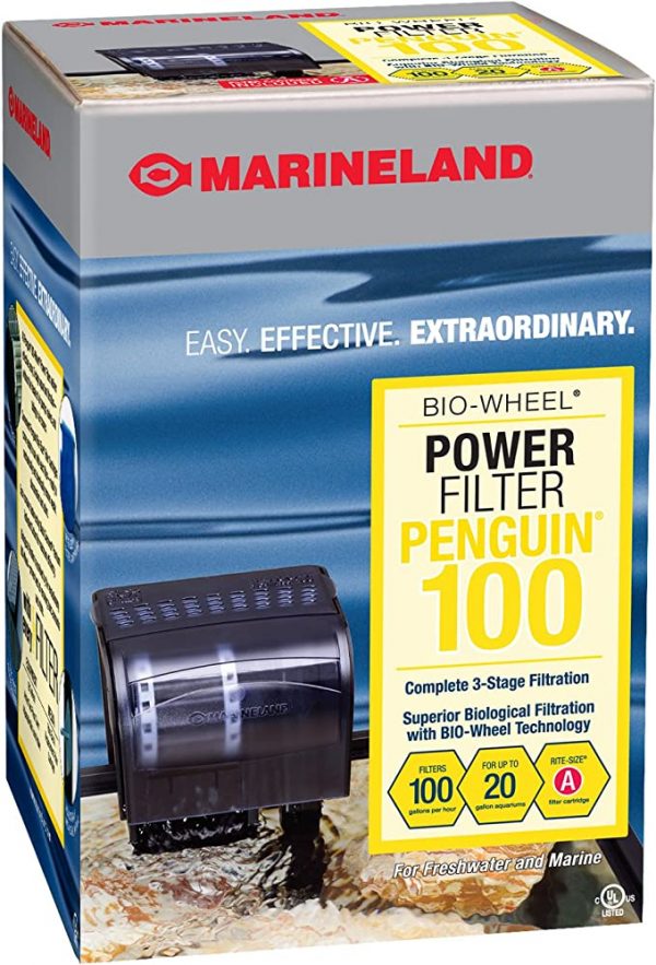 Marineland Penguin Bio Wheel Power Filter - Penguin 100B - 100GPH (20 Gallon Tank)